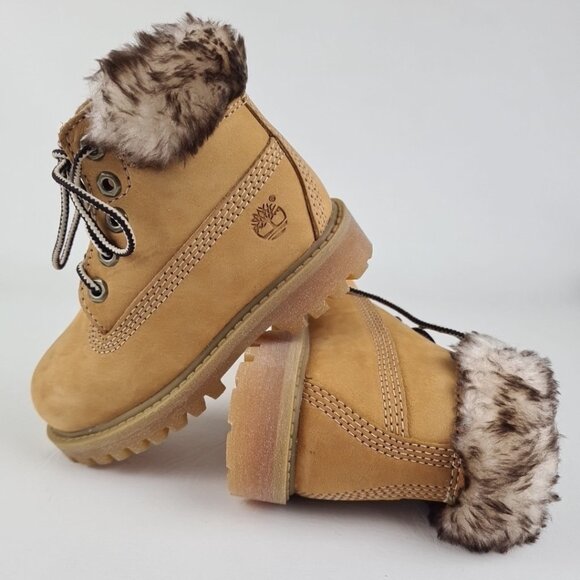Timberland 6 IN Premium Classic Toddler Boots Wheat Nubuck - Picture 10 of 12